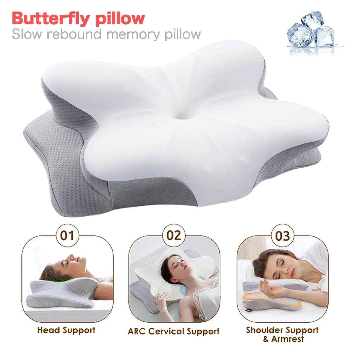 Travesseiro ortopédico ergonôm - Memory Foam Orthopedic Pillow Neck Pain avaliação e preço